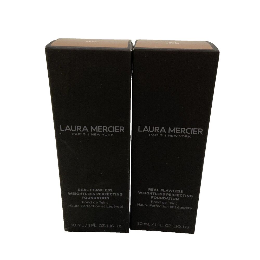 (2) Laura Mercier Real Flawless Weightless Perfecting Foundation - 5C1 Sepia - Picture 1 of 2